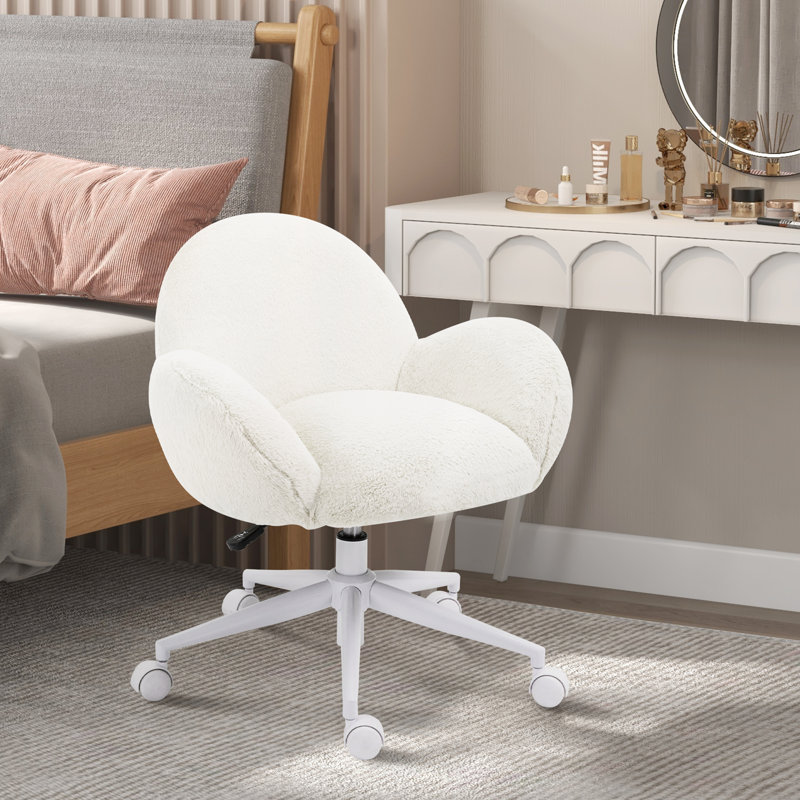 Adir Office Chair, White, White