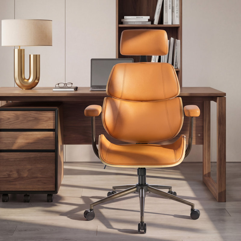 Ergonomic Office Chair Executive Swivel Chair, Brown
