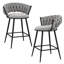 Tabouret de comptoir rembourré avec structure en métal-481605385-481605381