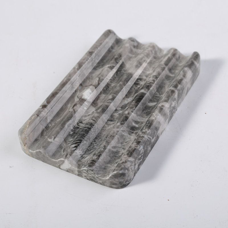 Plateau à savon en marbre naturel, Gris
