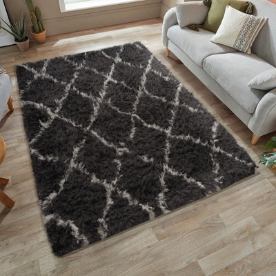 Hornell Geometric Shag Area Rug