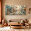 Scénario et paysage urbain, ensemble de 3 reproductions d'art sur toile-1128771544