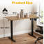 eDesk, Bureau électrique 120 cm (47,3") réglable en hauteur pour la maison, bureau assis-debout électrique en forme de T, couleur marron rustique clair, poste de travail ergonomique pour deux écrans avec 3 hauteurs mémorisables, crochet pour casque, montage facile pour le bureau à domicile, la chambre et le bureau-2005920748-2005920736