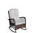 Outdoor Wicker Rocking Chair With Wide Seat, Thick, Soft Cushion, Rattan Rocker W/Steel Frame, High Weight Capacity For Patio, Garden, Backyard, Cushion-222149297