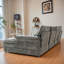 Canapé modulaire 110 "avec canapé modulaire 110" avec méridienne double, canapé de loisirs en U rembourré en chenille et coussins avec mousse à mémoire de forme et coussins de taille pour le bureau du salon, gris.-1962672328