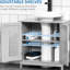 Armoire moderne sous le lavabo avec 2 portes, gris