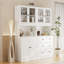 Armoire de rangement de cuisine avec portes en verre (l 71 po x H 71 po x P 17,7 po)-1924198931
