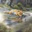 «A Fox Dr potable Water», impression sur toile-29479705-73649193-73649188
