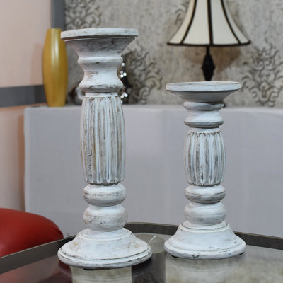 9'' H Wood Tabletop Pillar