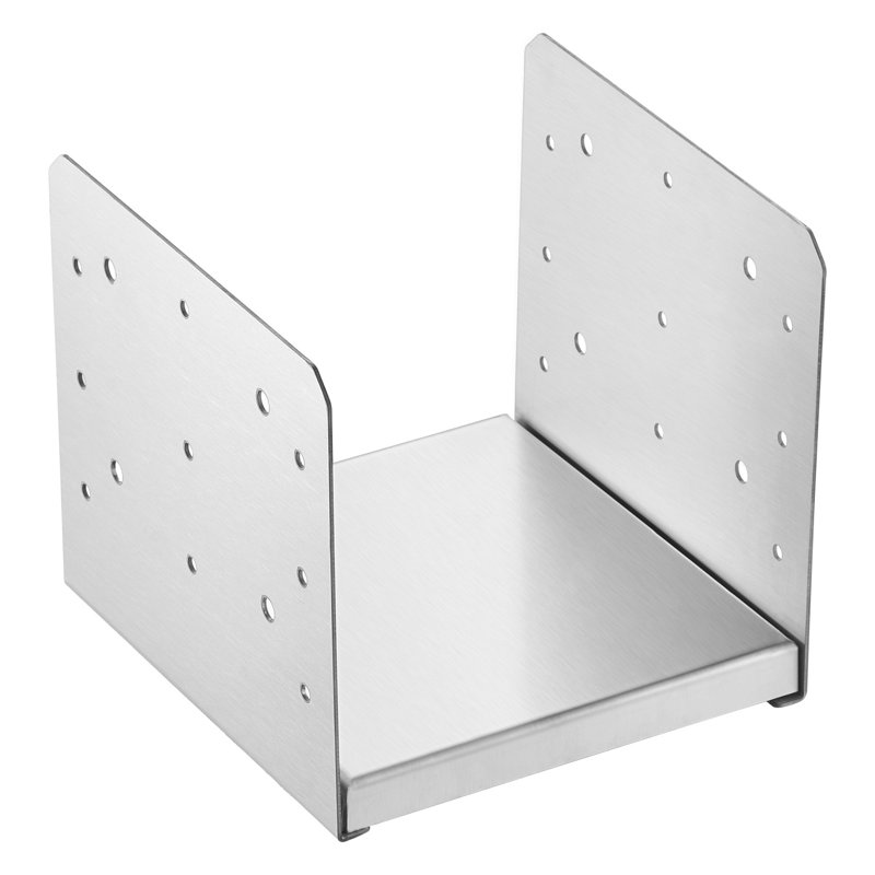 Ancrage de base en acier inoxydable robuste pour bois d'œuvre 8 x 8 - Support de terrasse et de véranda réglable avec quincaillerie de fixation