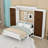 Murphy Bed with Desk and Storage Drawers,LED Light-1552115766
