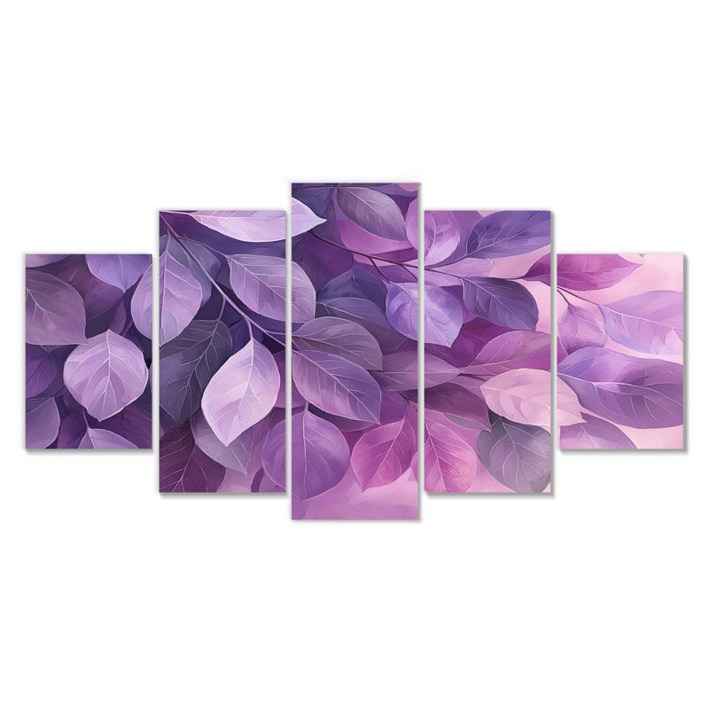 Feuilles de lilas auvent de la forêt I - Art mural feuilles - décoration murale traditionnelle diamant