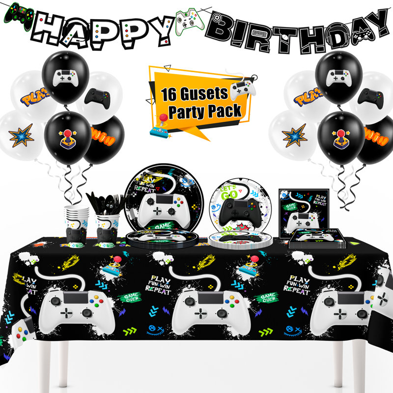 Décorations de jeux vidéo noir et blanc