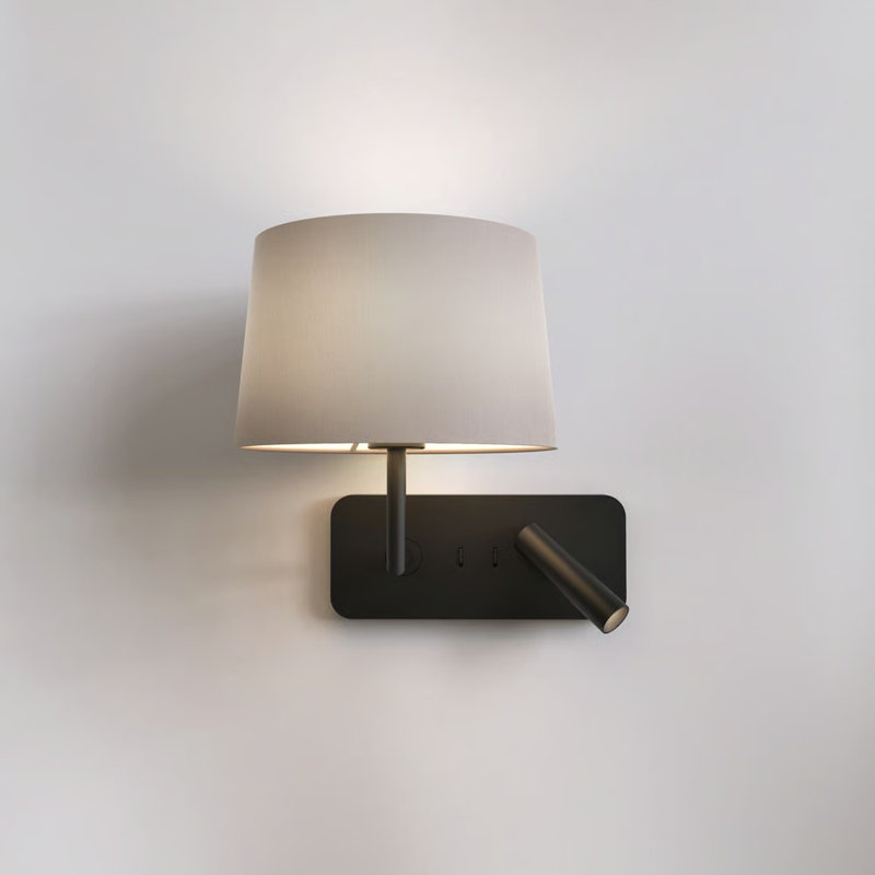 Side By Side 2 - Light Sconce, Matte Black, Putty