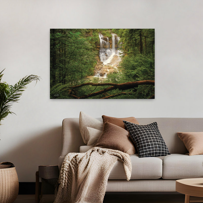Paysage caché abstrait contemporain, art naturel, H 32 po x l 48 po