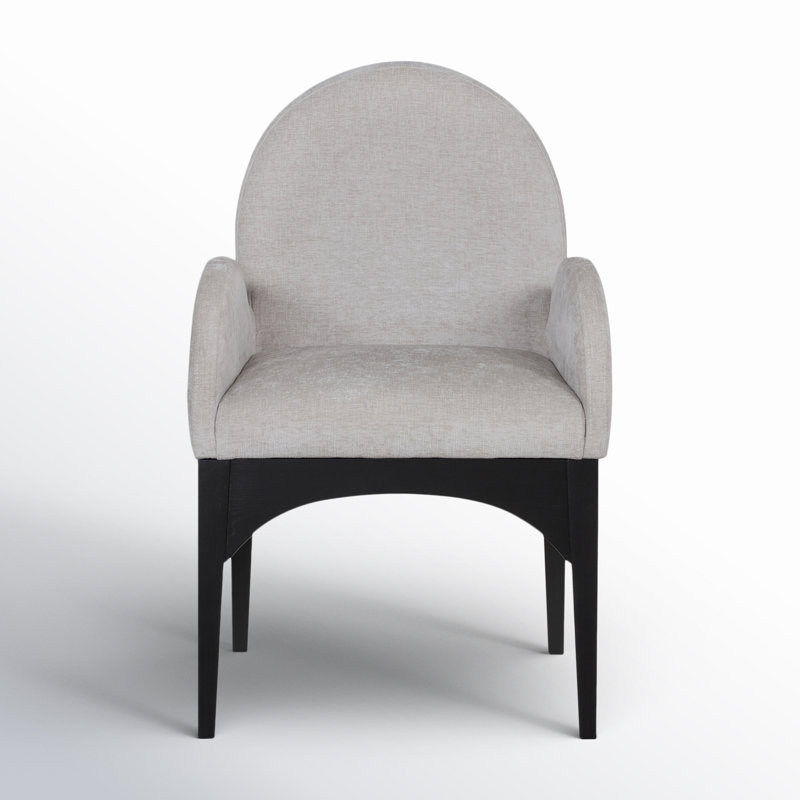 Waldorf 19.75'' H Upholstered Armchair, Black, Gray
