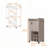 Allandale 1-Door Bar Cart with Wine Rack and Casters Light Gray-1481449029
