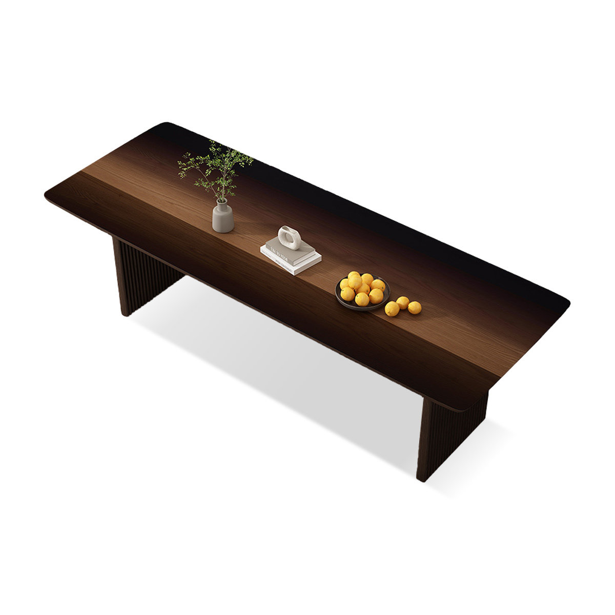 Hokku Designs 70.87" Brown Rectangular Solid Wood Dining Table ...