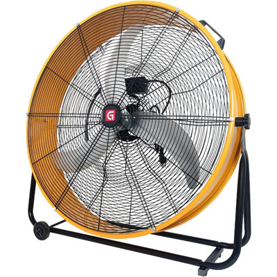 Ventilateur de tambour industriel à grande vitesse, ventilateur de plancher à grande vitesse 11756 pi³ / min avec contrôle à 3 vitesses, circulateur d'air inclinable à 360 °
