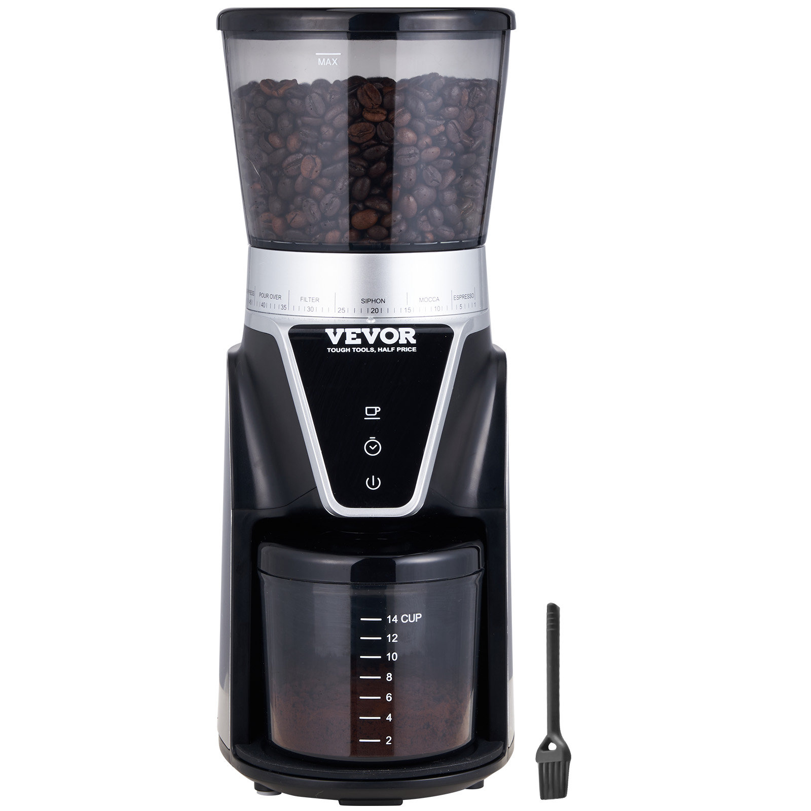 Mr. Coffee Burr Coffee Grinder, Automatic Grinder with 18 Presets