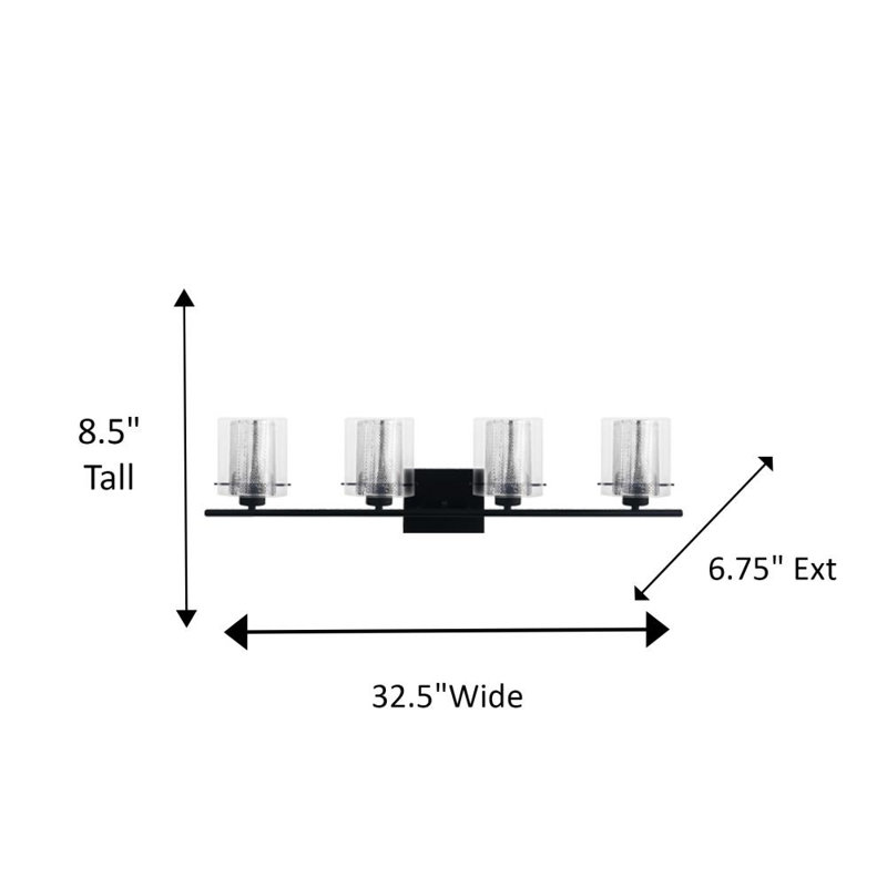 Éclairage pour meuble-lavabo à intensité variable Aimme, Clair / Chrome, 4