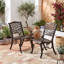 Ensemble de 2 fauteuils d'extérieur avec volutes élégantes, treillis classique, motifs floraux et structures résistantes à la rouille-1815694796