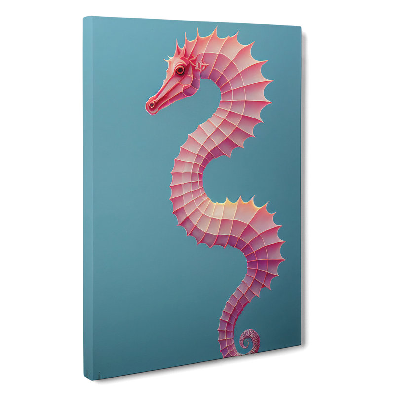 Profile Of A Seahorse No.2 - Wrapped Canvas, 50cm H x 35cm W x 3cm D