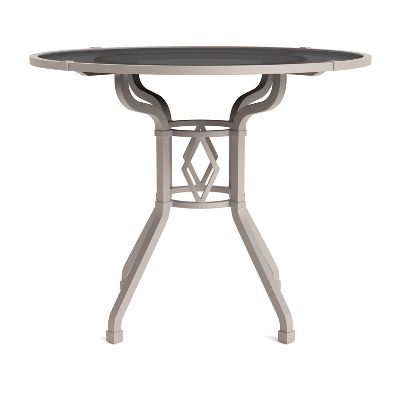 Venetian Outdoor Round Dining Table, 36" D, Dove Smooth