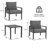  Metal 3 Pieces Patio Set, 2- Person Outdoor Seating Group With Thick Cushions, Coffee Table-867590801