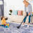 2'6''X10' Blue Runner, Washable Rug, Low-Pile, Non-Slip, Non-Shedding, Foldable, Kid & Pet Friendly - Area Rugs For Living Room, Bedroom, Kitchen, Dining Room Rug-458864103