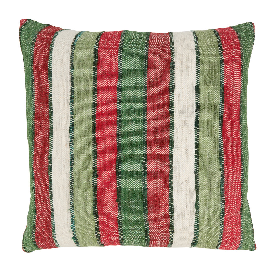 Lynn Collection Cotton Striped Lumbar Pillow Saro 