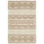 Tapis en laine et coton beige et ivoire à motif géométrique tissé à plat à la main Winchester-63810162