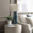 30.5" Crystal Table Lamp With Oat Shade