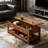 Sparta 47.3'' Lift Top Extendable Coffee Table With Hidden Storage & Open Shelf, Lift Top Coffee Table with Stable Legs, Square Living Room Table with Storage-88633446