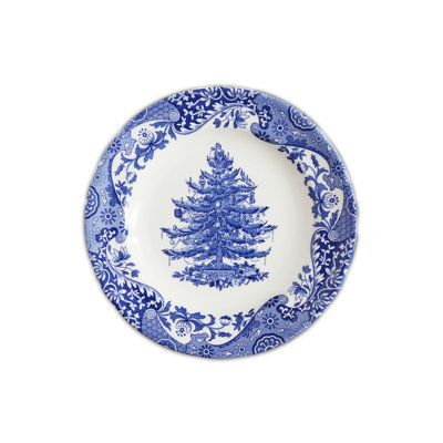 Spode Blue Italian Christmas Plate - Holiday Collection (Blue/White)