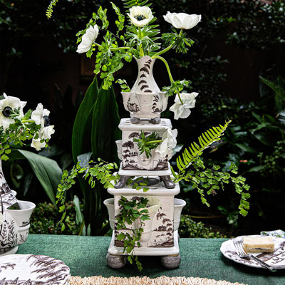Country Estate Tulipiere Tower Set/3pc - Flint Grey