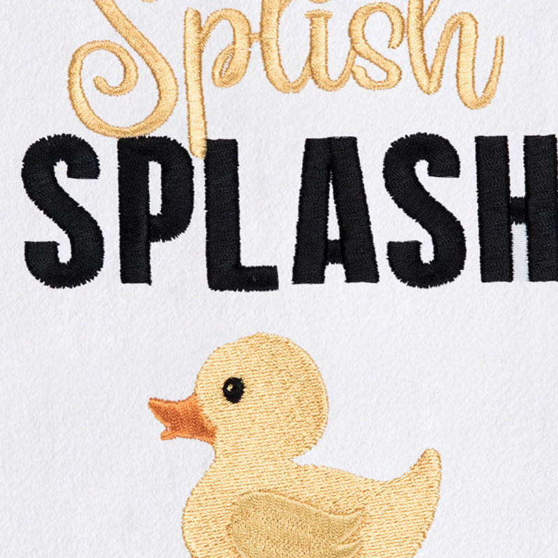 Splish Splash Kitchen and Bathroom Embroidered Hand Towel