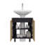 Meuble sous-évier Marlo avec deux portes et étagères de rangement intérieures, dos découpé, 56 cm de large, autoportant, rangement de salle de bain moderne (meuble seulement)-1402206887