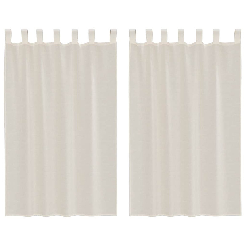 Semi Sheer Curtain Pair, Cream