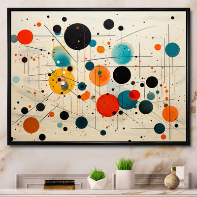 " Orange Blue Mid Century Geometric Abstractions II "
