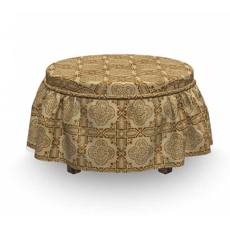 Housse pour marocain quadrilobe repose-pieds