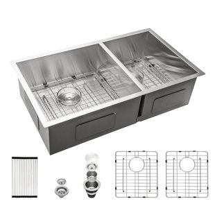 33'' L Undermount Double Bowl Stainless Steel Kitchen Sink