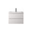  Meuble-lavabo flottant blanc minimaliste 30 po avec lavabo en résine intégré et tiroirs en U-221576869