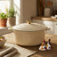 Overmont Enameled Cast Iron Dutch Oven With Lid & Accessories – Cookware For Baking, Roasting & Stews