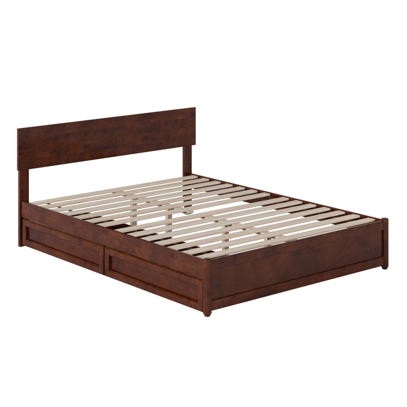 Lamecia Solid Wood Platform Bed with Storage