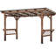 Pavillon de jardin pergola en bois robuste avec toit en métal et comptoirs exceptionnels