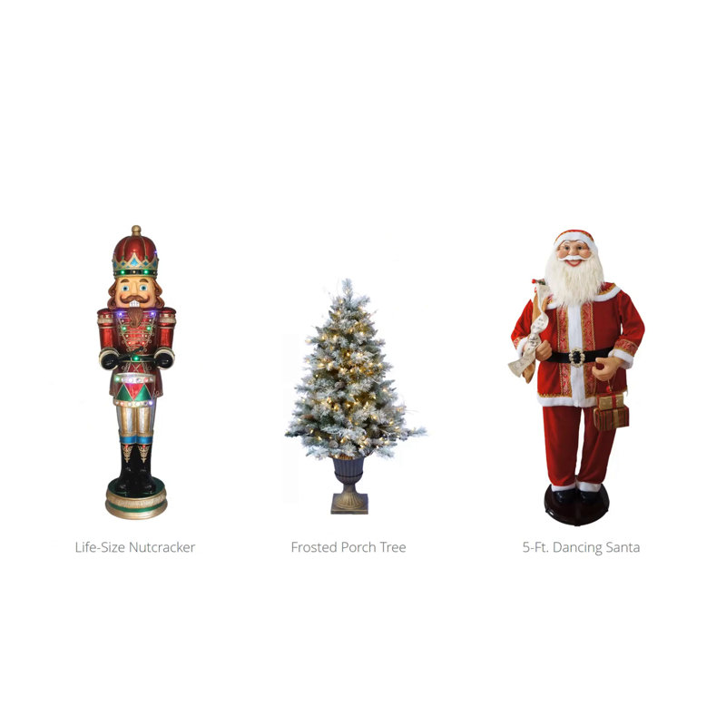 Adirondack 5-Foot Green PVC Potted Christmas Tree