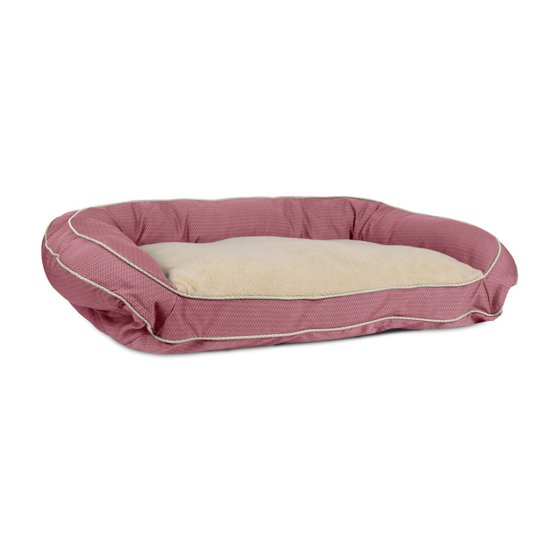 Lit avec traversin GreenDog, Large (39"w x 32"d x 9.75"h), Rouge ondulé