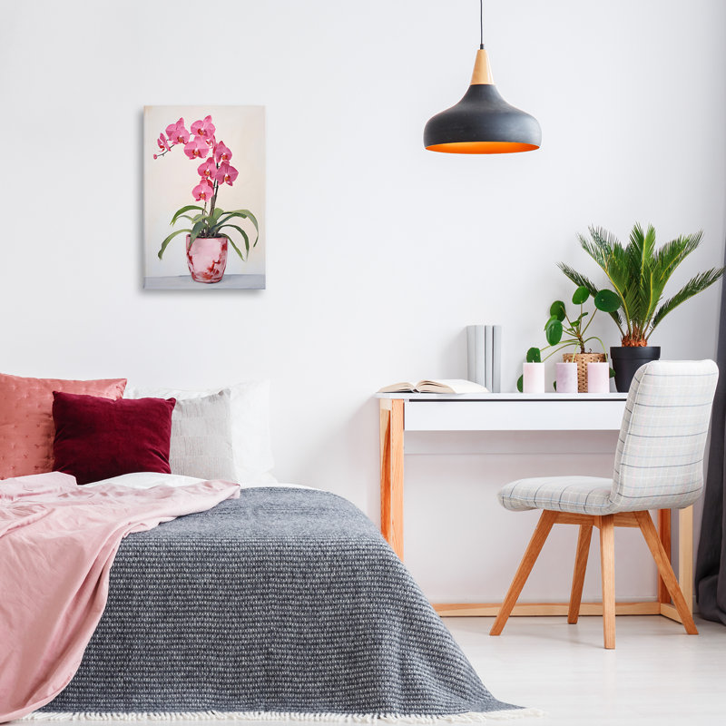 Art moderne sur toile orchidée rose moderne par Petals Prints Design, H 24 po x l 16 po
