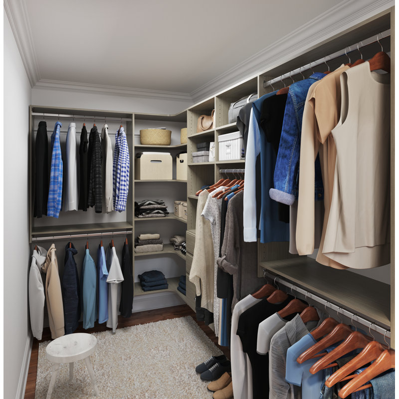 78'' - 114'' Closet System (Can Be Cut To Fit), Weathered Grey